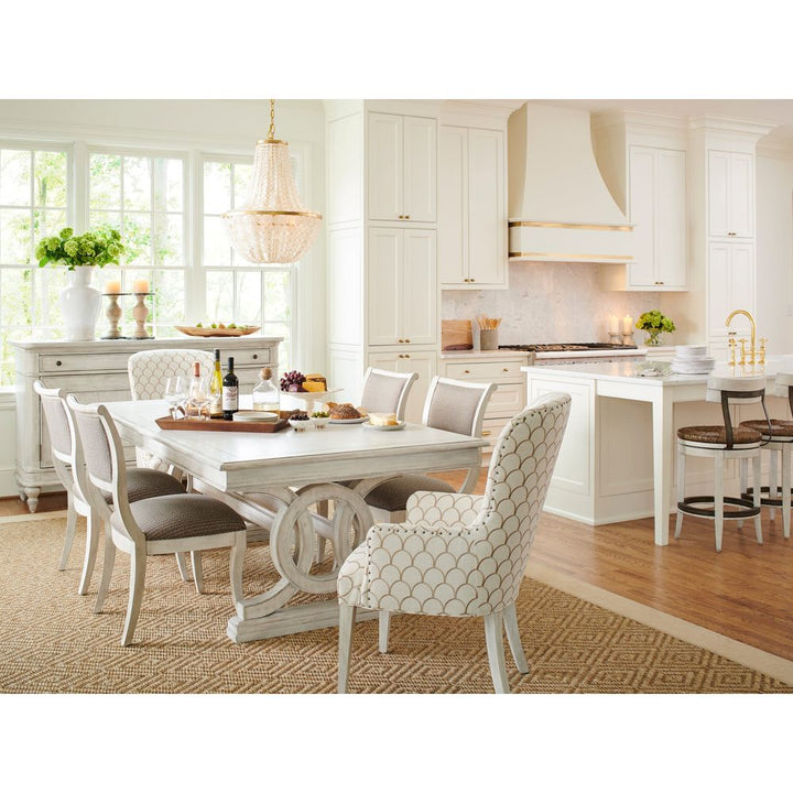 Dining Chairs Baxter Upholstered Arm Chair - Oyster