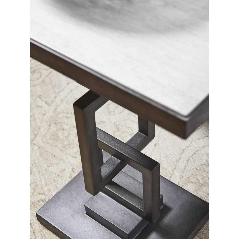 Deerwood Rectangular Side Table - Oyster