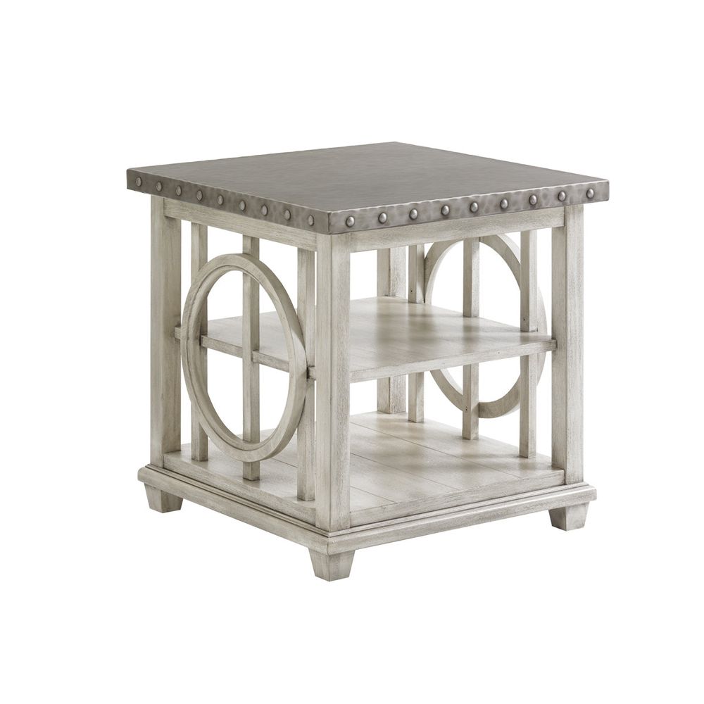 Side Tables Lewiston Square Lamp Table - Oyster
