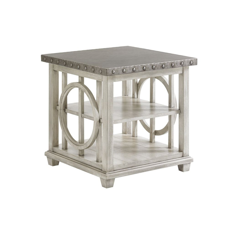 Side Tables Lewiston Square Lamp Table - Oyster