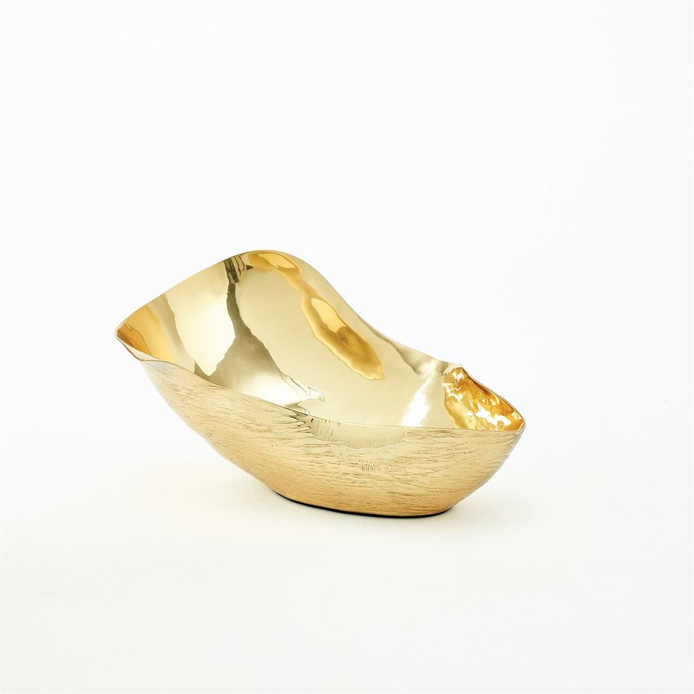 Bowls Free Form Bowl-Brass-Lg