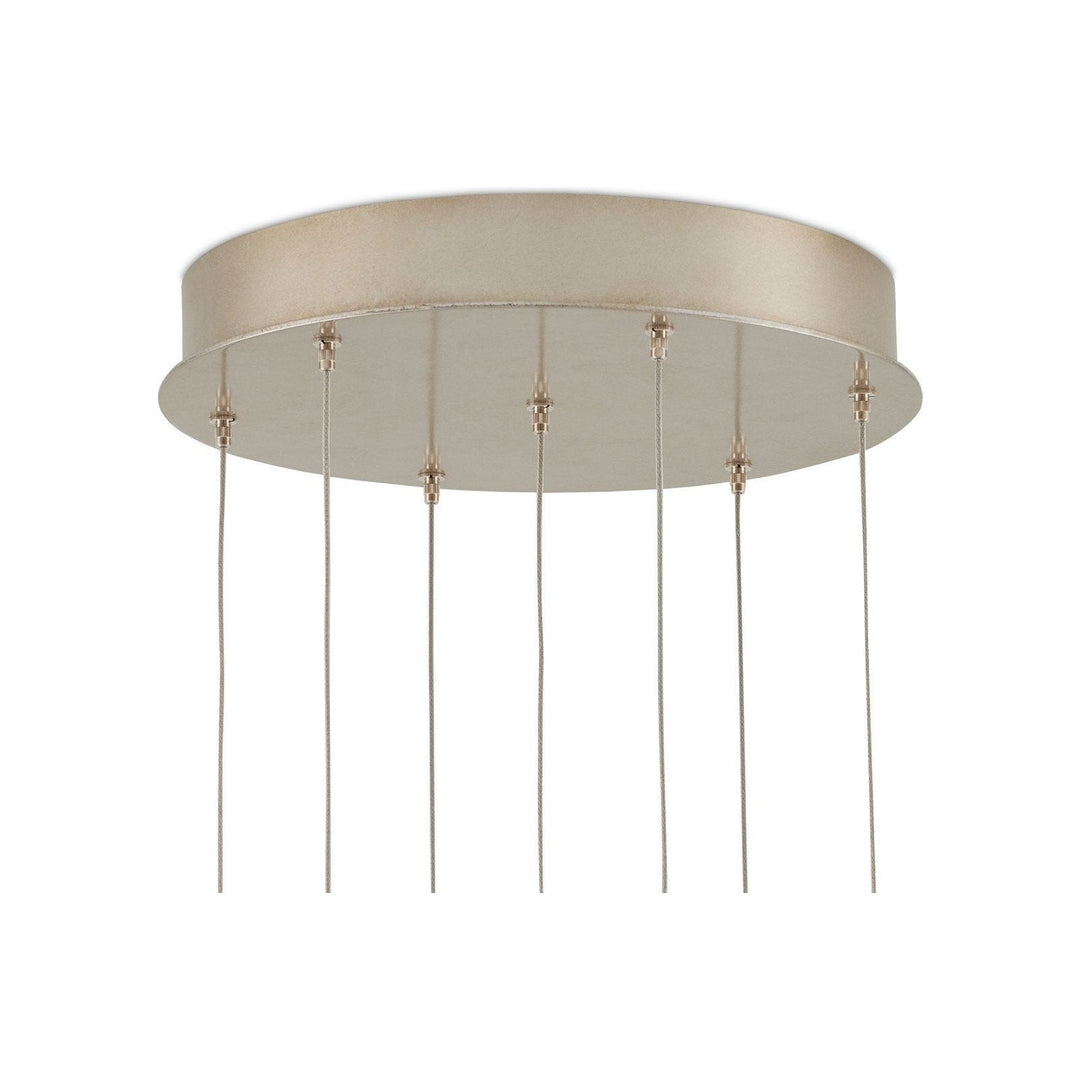 Glace White 7-Light Round Multi-Drop Pendant