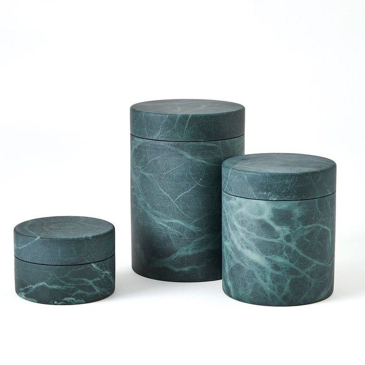 Boxes Cilindro Alabaster Box-Black/Green-Med