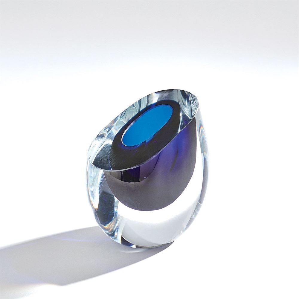 Vases Slant Vase-Blue-Sm