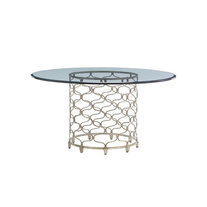 Dining Tables Bollinger Round Dining Table With 60 Inch Glass Top - Carrillo