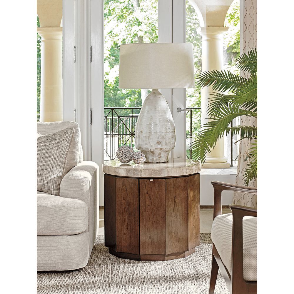 Side Tables Glendora Drum Table - Carrillo