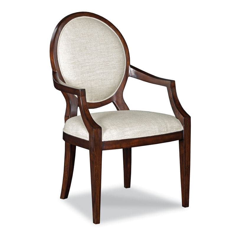 Oval Back Arm Chair-Woodbridge Furniture-WOODB-7230-03-Dining Chairs-1-France and Son