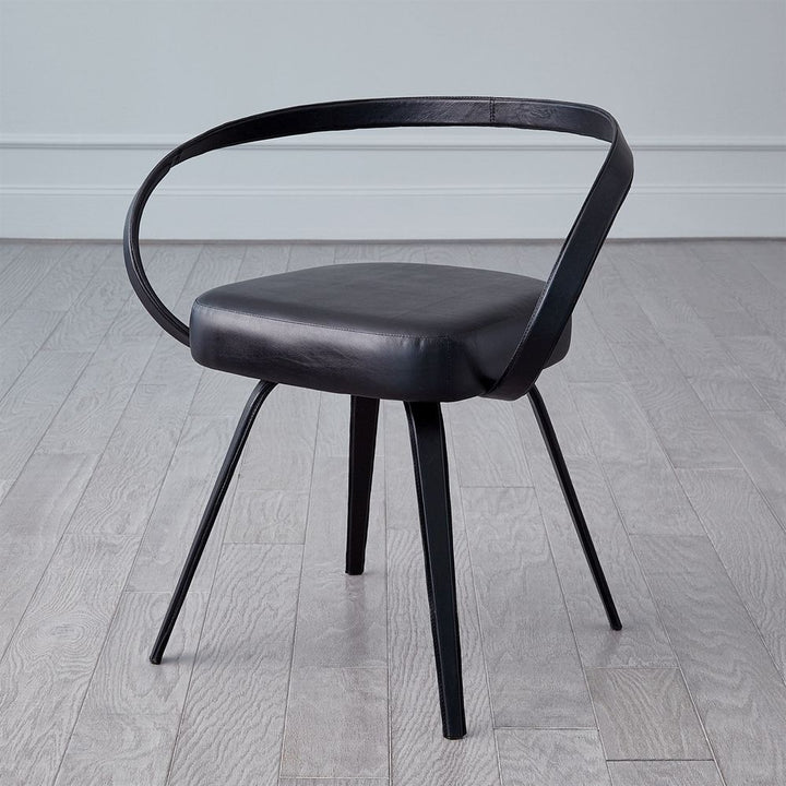 Dining Chairs All Leather Chair-Black