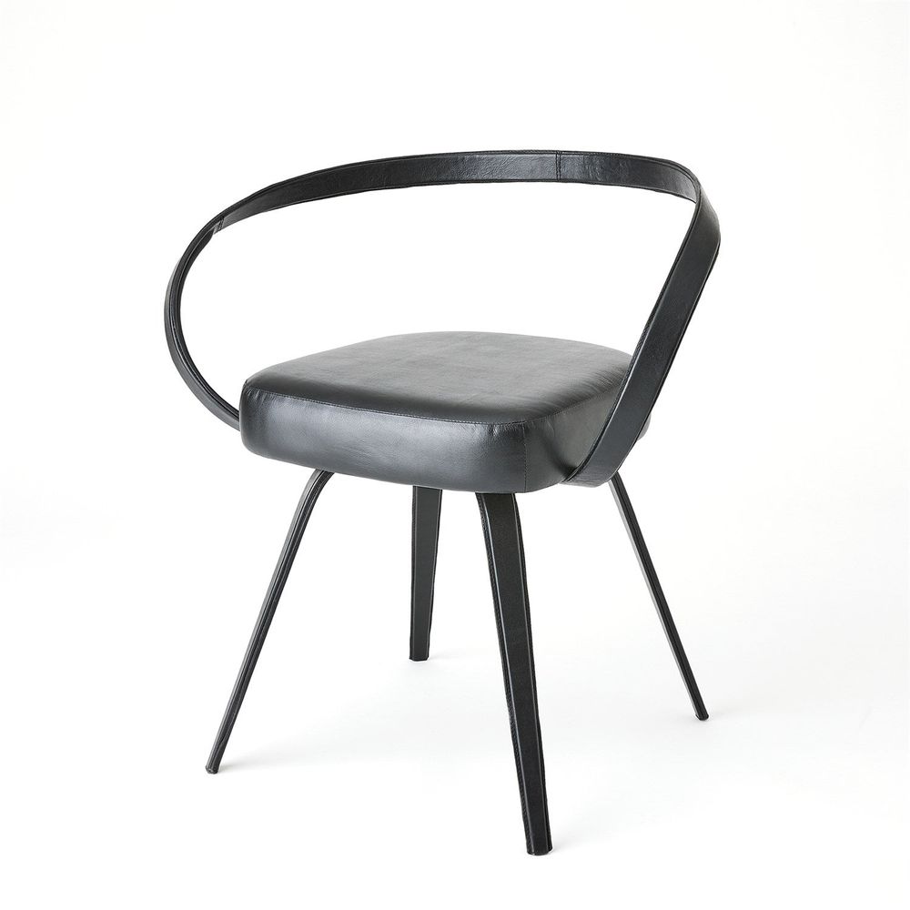 Dining Chairs All Leather Chair-Black