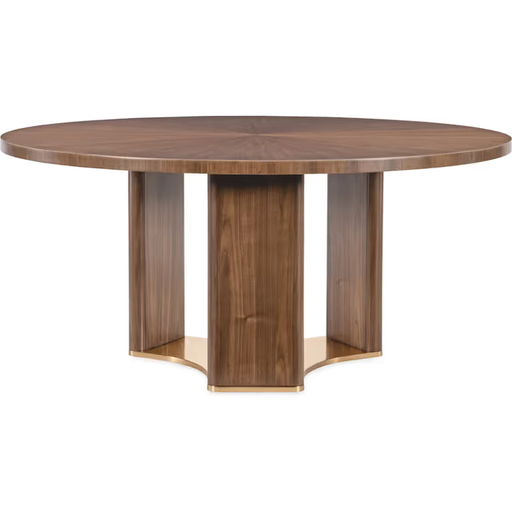 Eleana Round Dining Table - Medium Wood