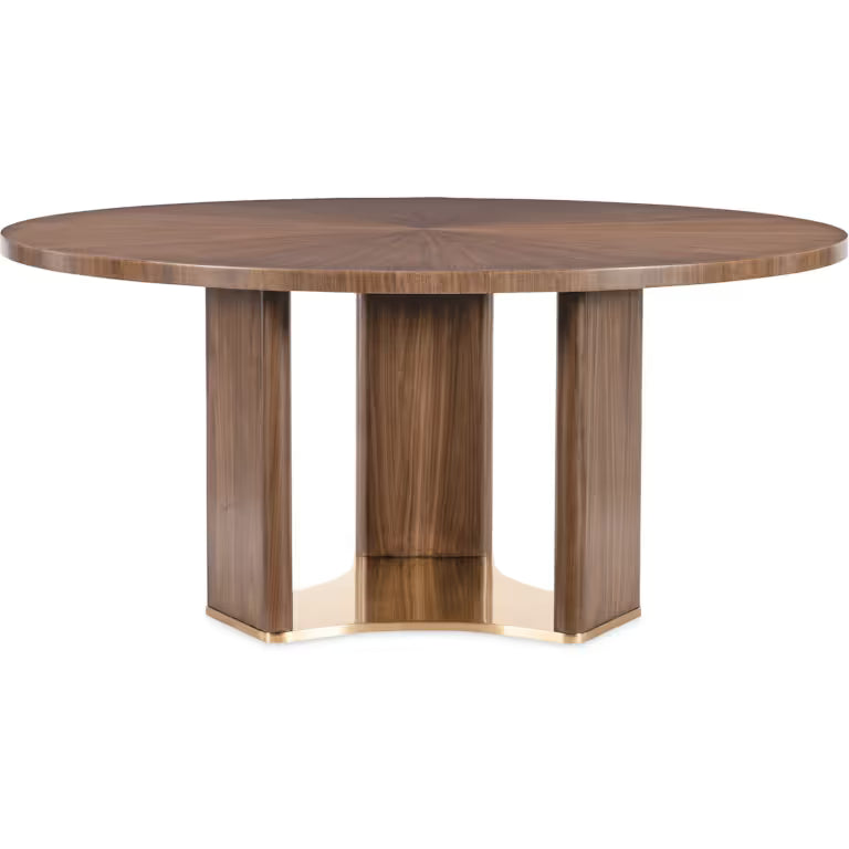 Eleana Round Dining Table - Medium Wood