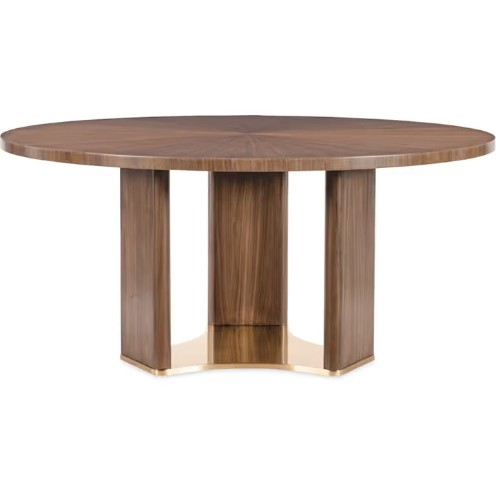Eleana Round Dining Table - Medium Wood