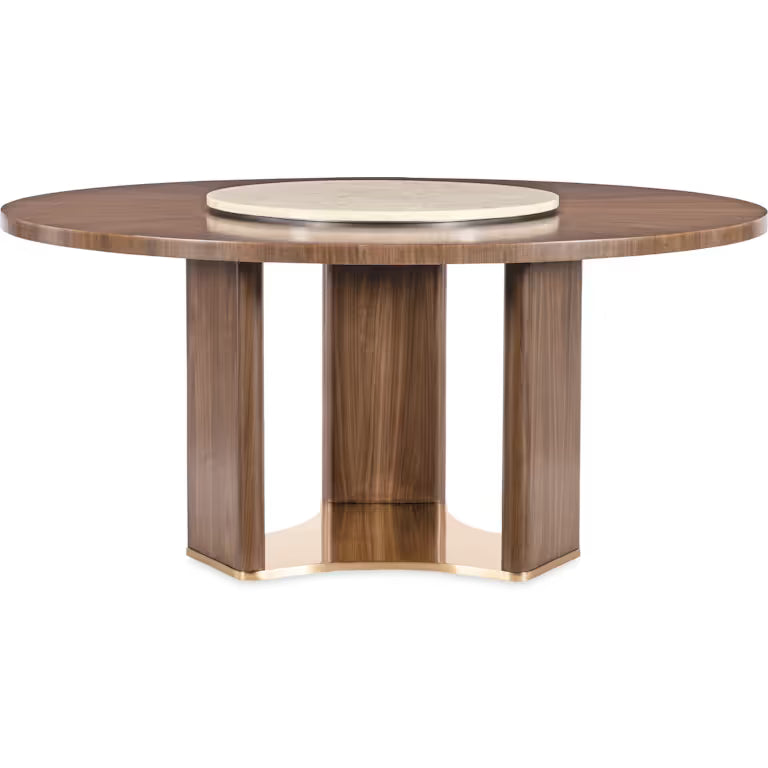Eleana Round Dining Table - Medium Wood