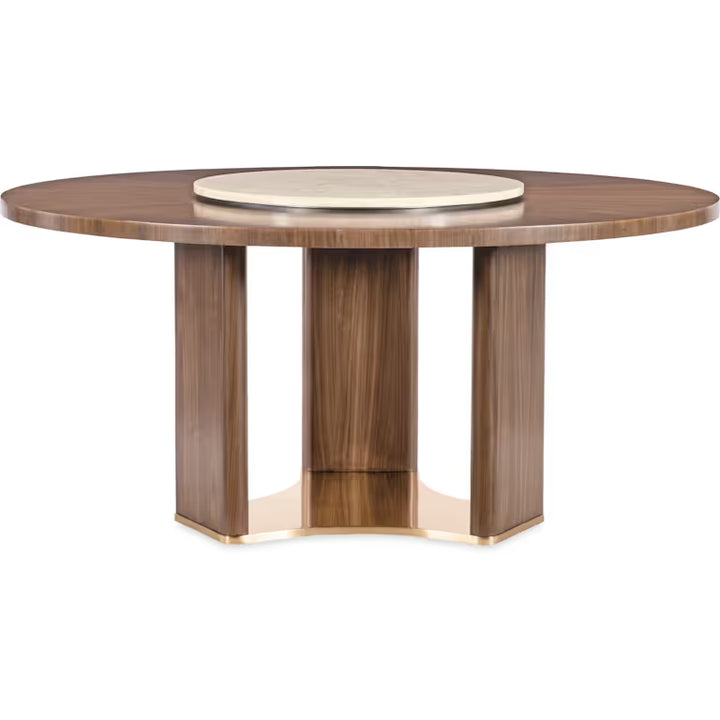 Eleana Round Dining Table - Medium Wood