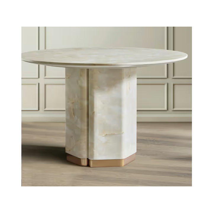 Eleana Round Dining Table - Whites/Creams/Beiges