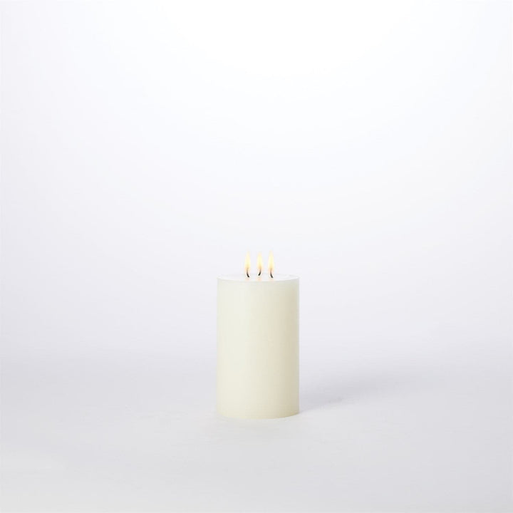 3 Wick Pillar Candle - Unscented-Global Views-GVSA-5156-Candle Holders5"-5 x 8-6-France and Son
