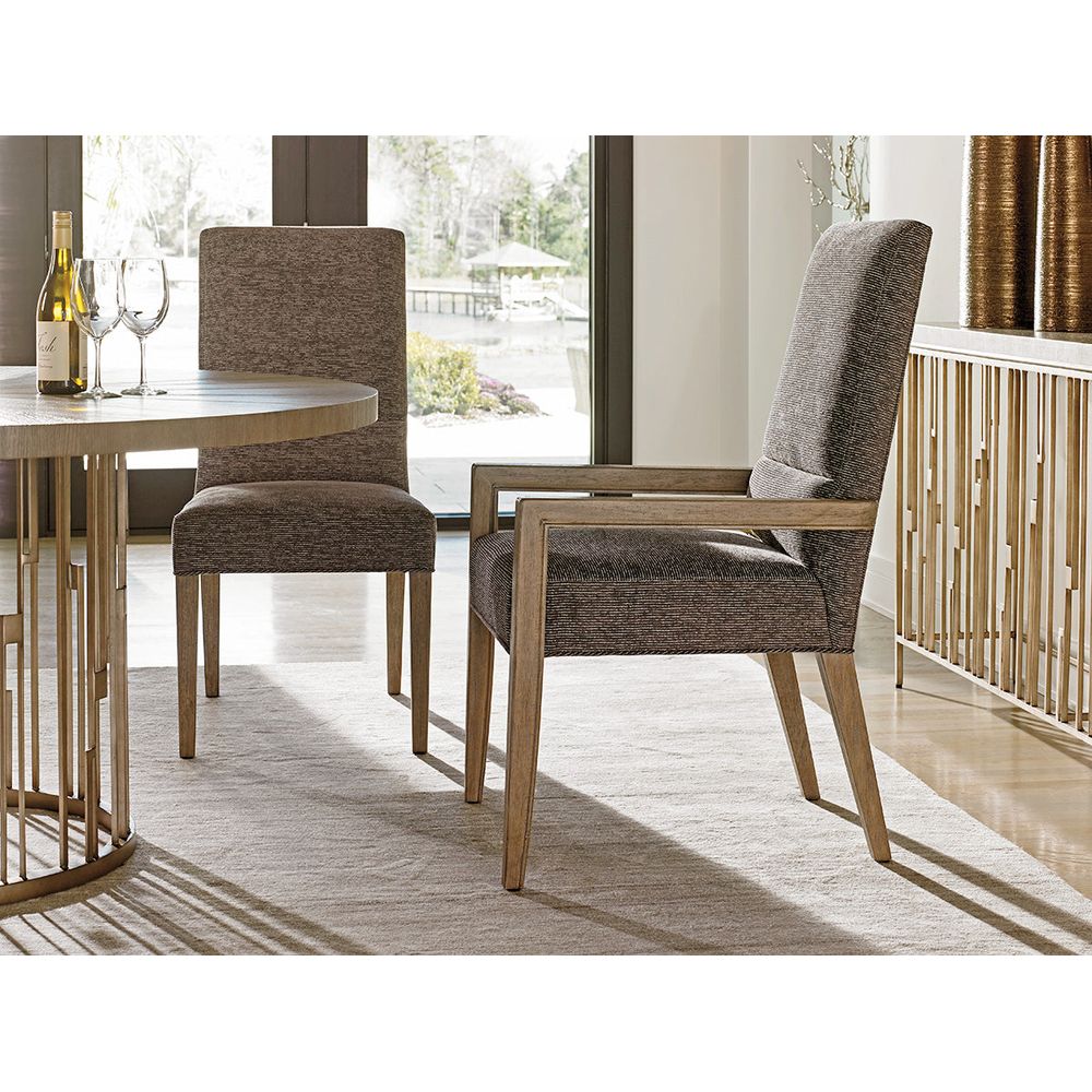 Rendezvous Round Metal Dining Table With Wooden Top - Shadow Mist