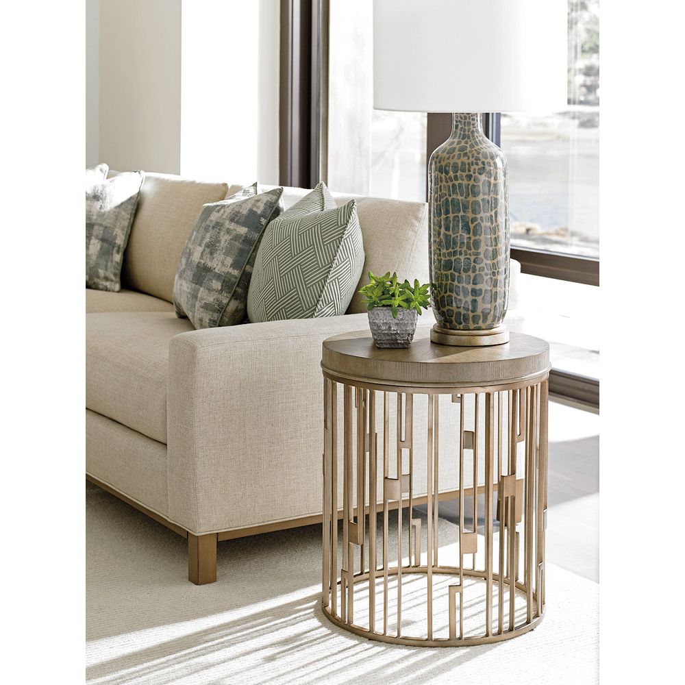Side Tables Studio Round Accent Table - Shadow Mist