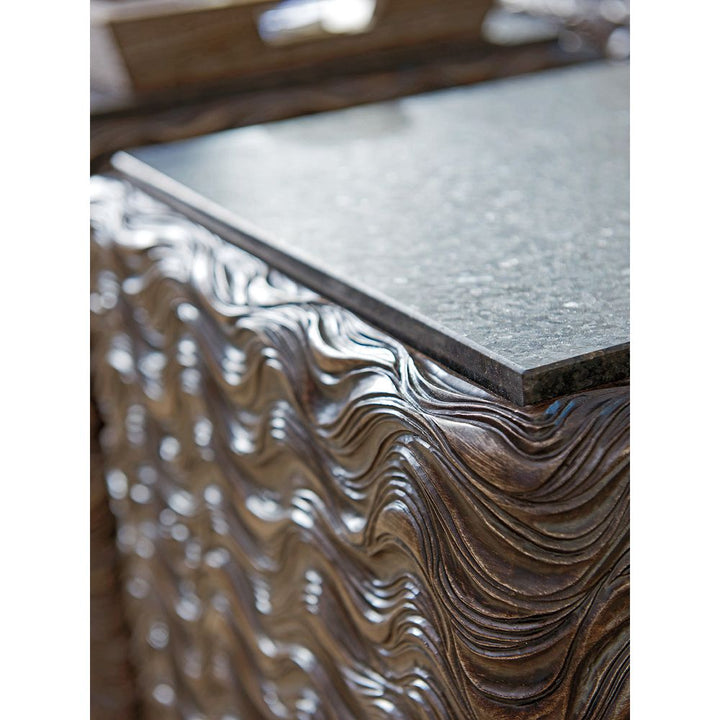 Side Tables Talk Of The Town Cube End Table - Shadow Mist