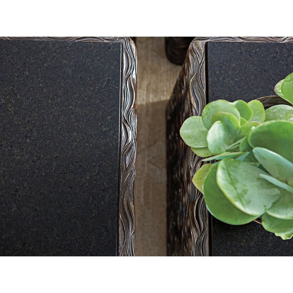 Talk Of The Town Cube End Table - Shadow Mist