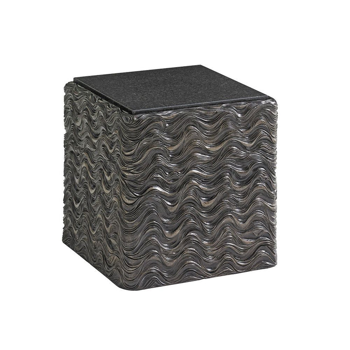 Side Tables Talk Of The Town Cube End Table - Shadow Mist