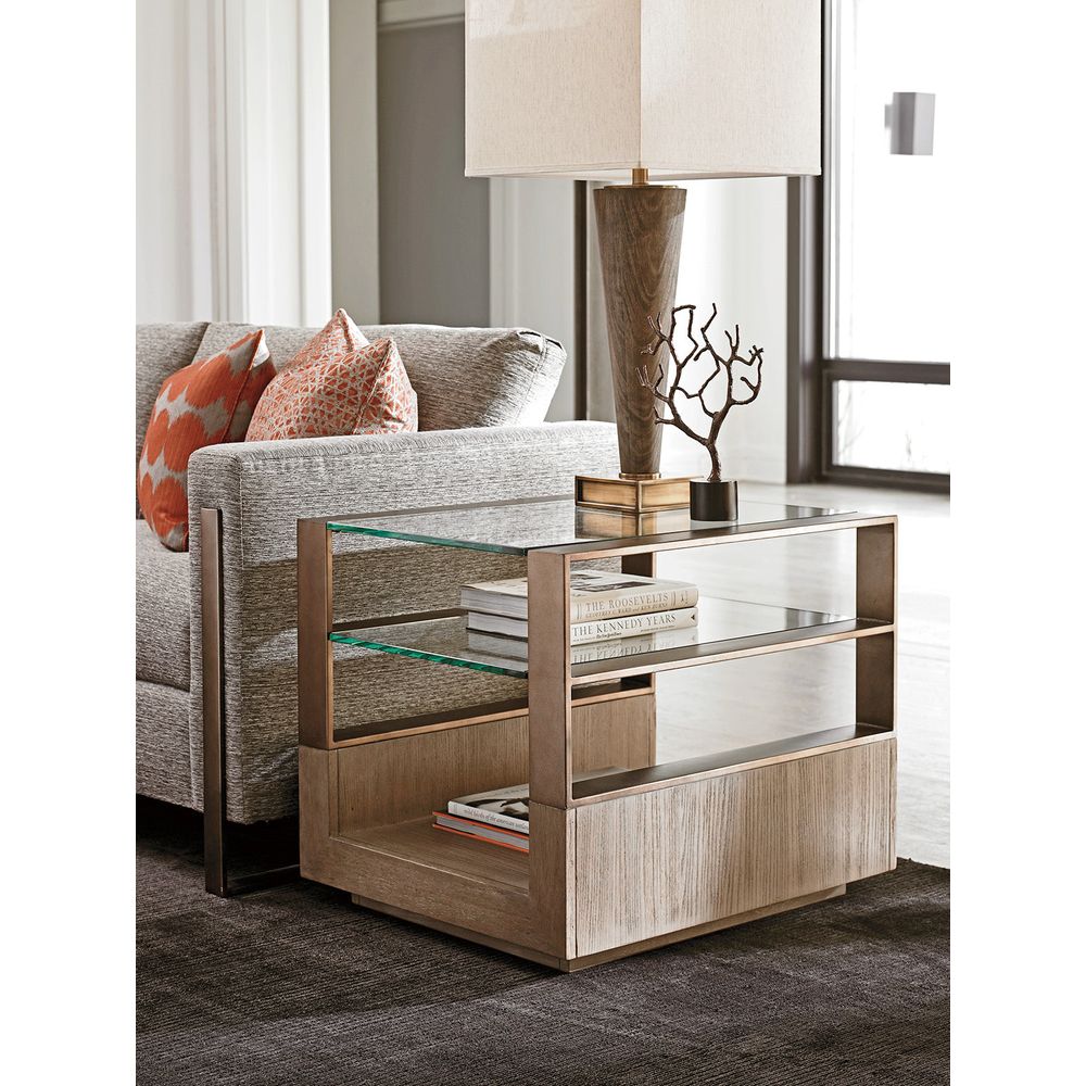 Side Tables Center Stage Rectangular Lamp Table - Shadow Mist
