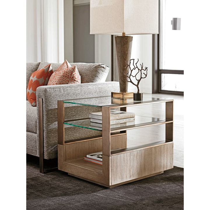 Side Tables Center Stage Rectangular Lamp Table - Shadow Mist