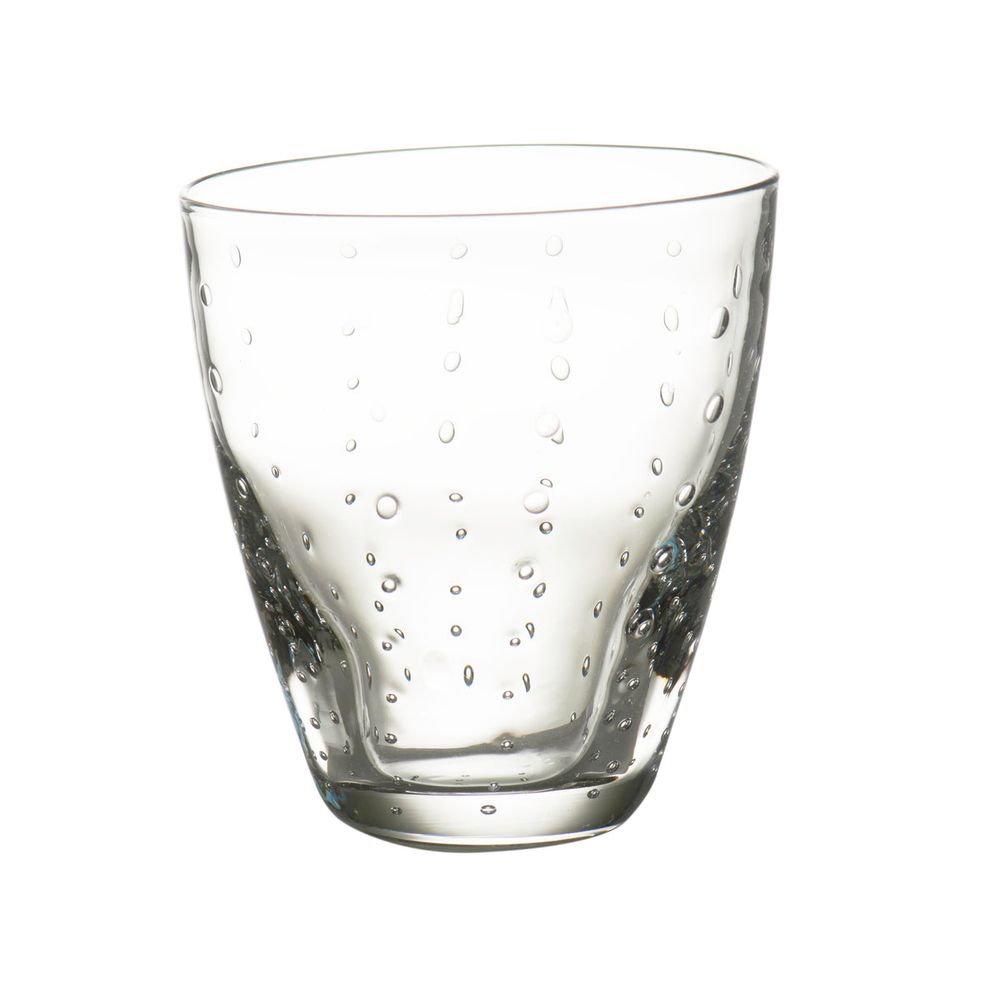 Rain Drop Clear Double Old-Fashioned, Set of 4