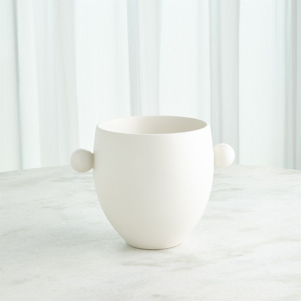 Ball Handled Ice Bucket-White