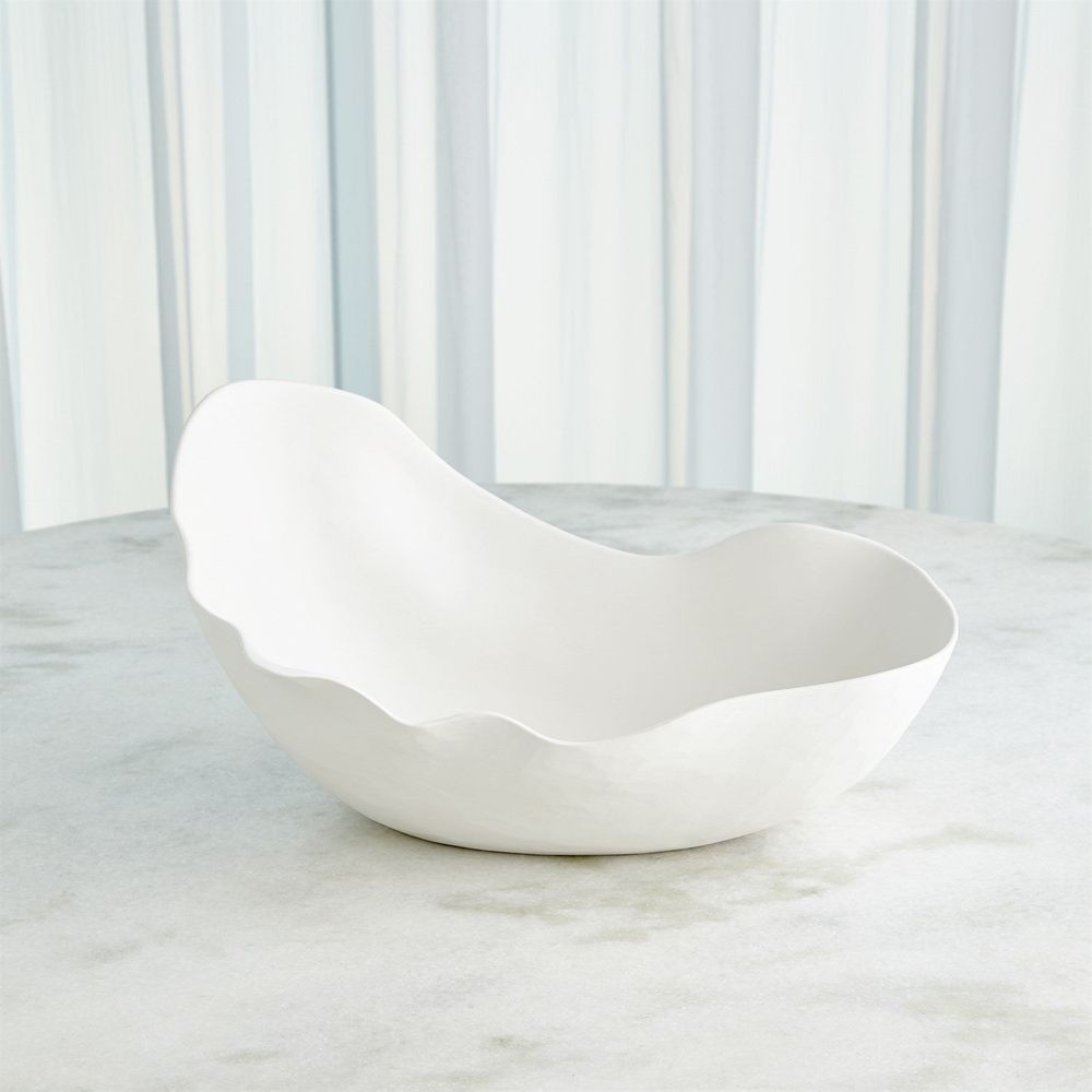 Horn Bowl-Matte White-Sm