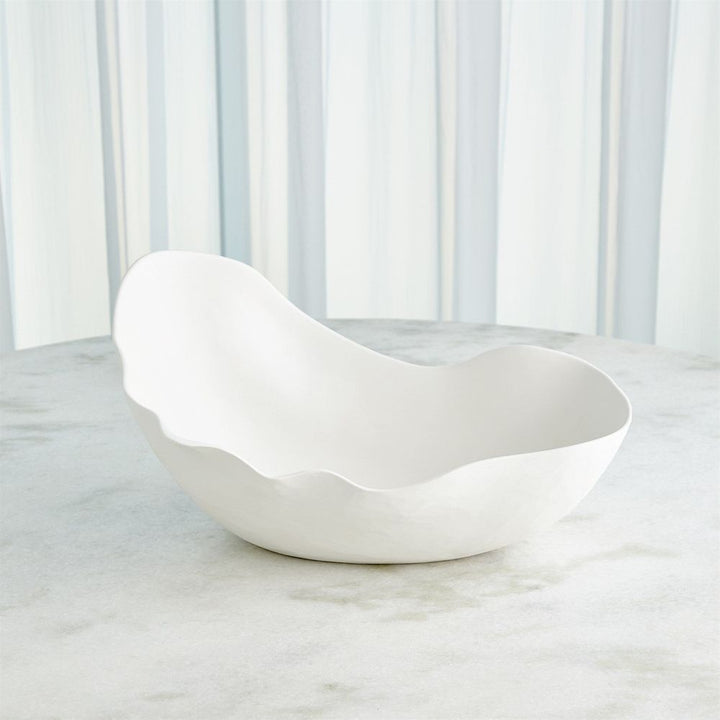 Horn Bowl-Matte White-Sm