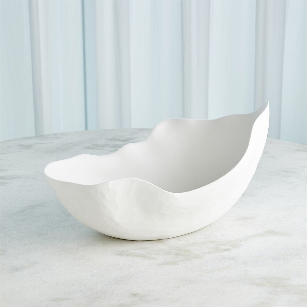 Horn Bowl-Matte White-Sm