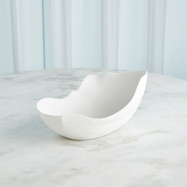 Horn Bowl-Matte White-Sm