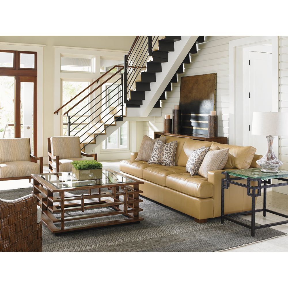 Side Tables Hermes Reef Glass Top End Table - Sebana