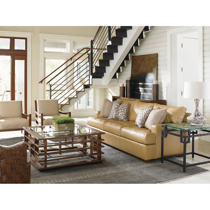 Side Tables Hermes Reef Glass Top End Table - Sebana