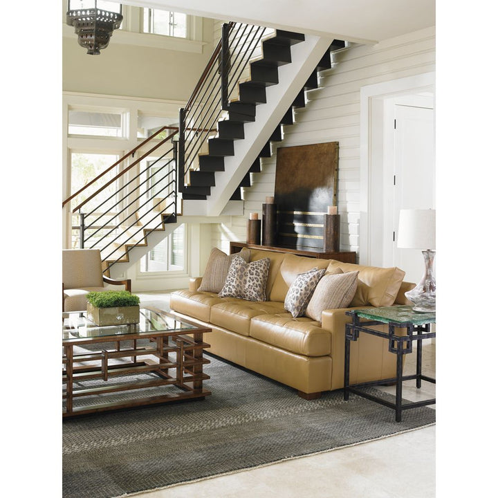 Hermes Reef Glass Top End Table - Sebana