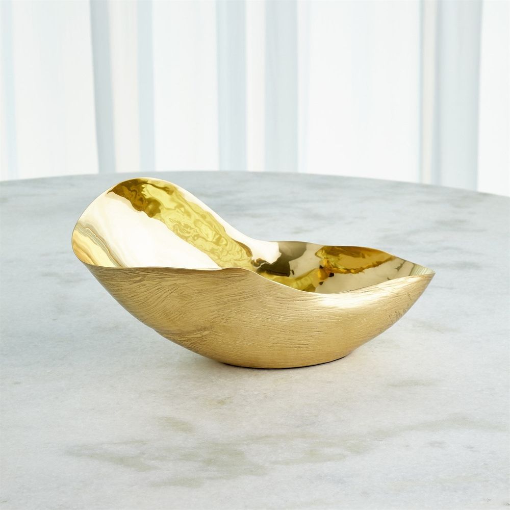 Free Form Bowl-Brass-Lg