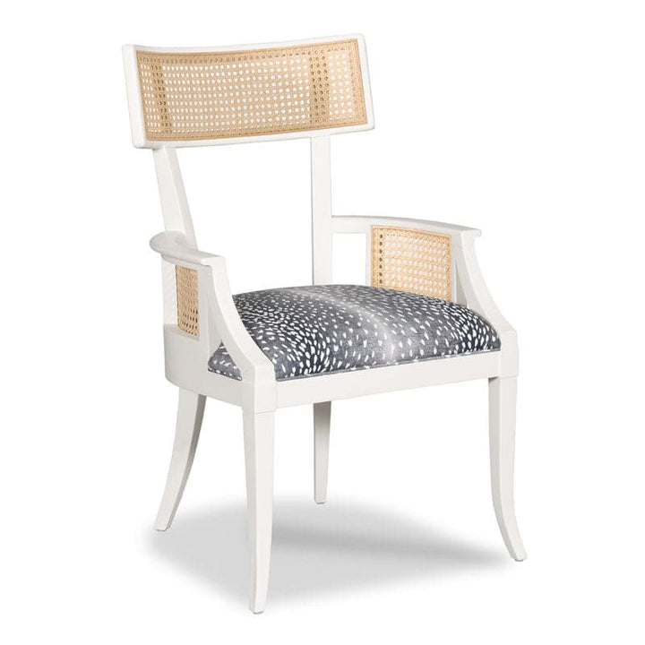 Edvard Arm Chair-Woodbridge Furniture-WOODB-7308-66-Dining ChairsWhite Dove Finish-1-France and Son