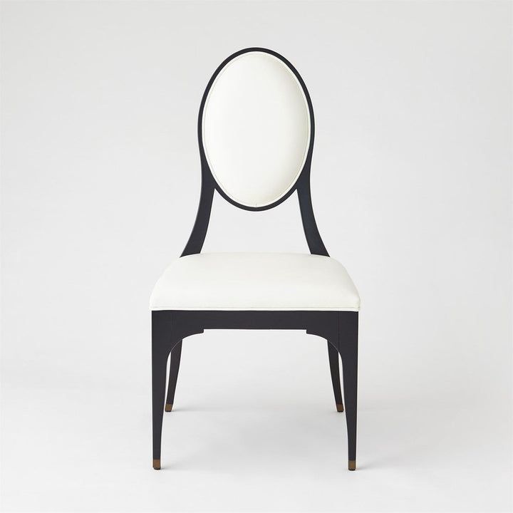 Dining Chairs Harlow Chair - Black w/ White Leather