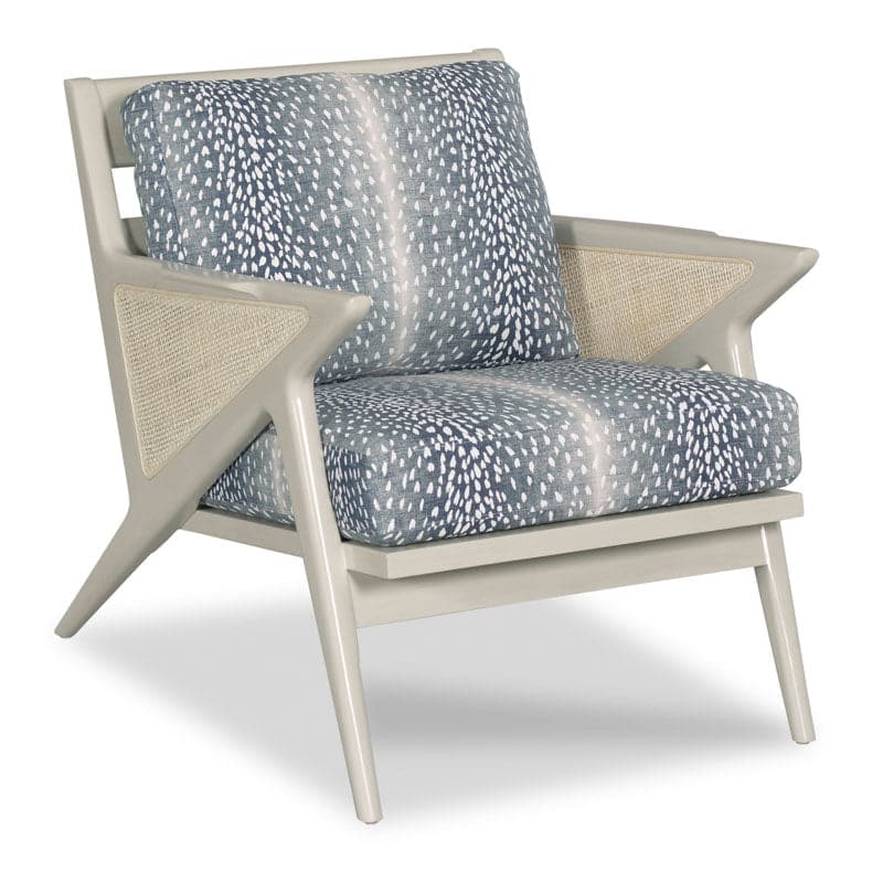 Erik Lounge Chair-Woodbridge Furniture-WOODB-7318-62-Lounge ChairsNavy Fabric-2-France and Son