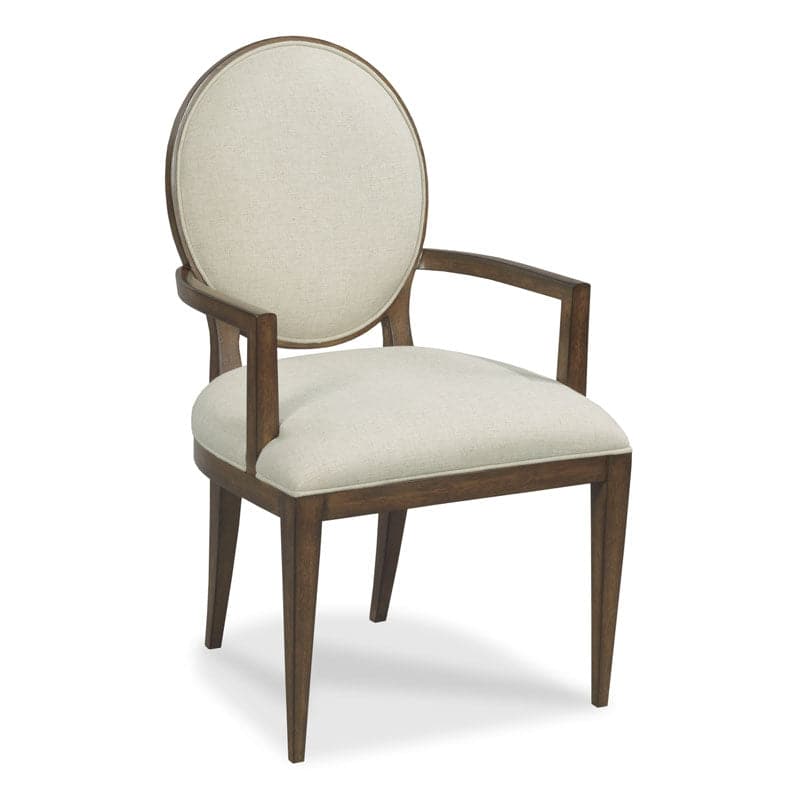 Ovale Arm Chair-Woodbridge Furniture-WOODB-7320-04-Dining ChairsBrown-1-France and Son