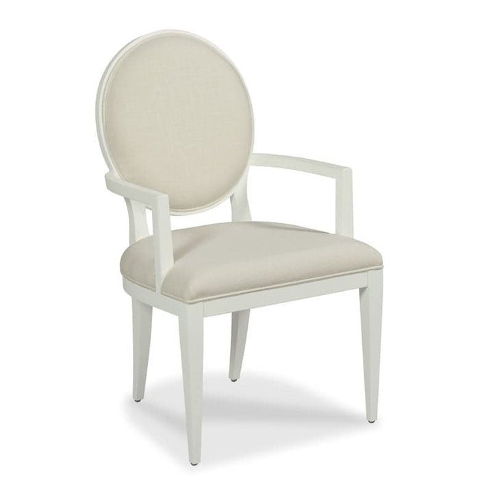 Ovale Arm Chair-Woodbridge Furniture-WOODB-7320-68-L-Dining ChairsBeige-5-France and Son