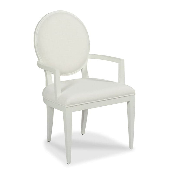 Ovale Arm Chair-Woodbridge Furniture-WOODB-7320-68-Dining ChairsWhite-4-France and Son