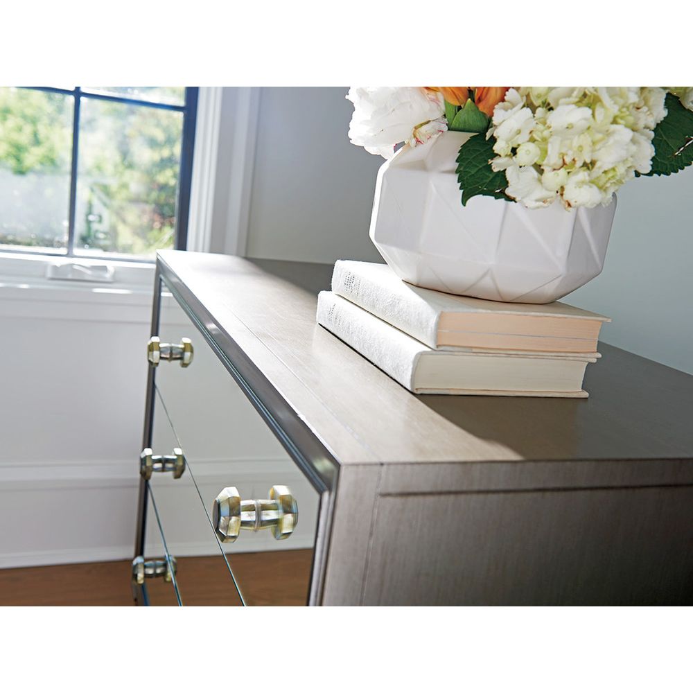 Nightstands Divonne Mirrored Nightstand - Platinum