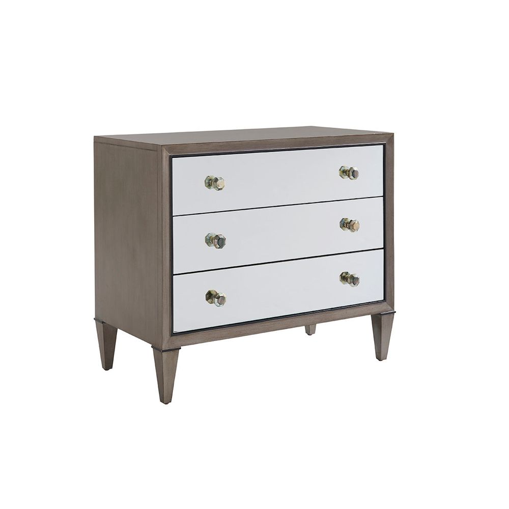Nightstands Divonne Mirrored Nightstand - Platinum