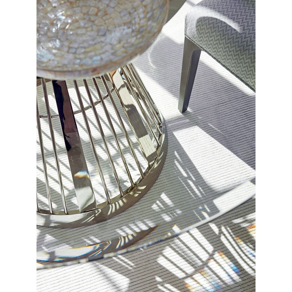 Dining Tables Riviera Stainless Dining Table With 72 Inch Glass Top - Platinum