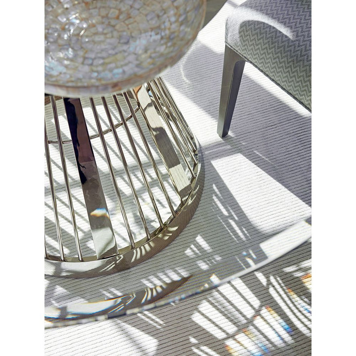 Dining Tables Riviera Stainless Dining Table With 72 Inch Glass Top - Platinum