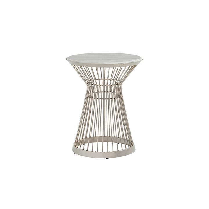 Side Tables Martini Stainless Accent Table - Platinum