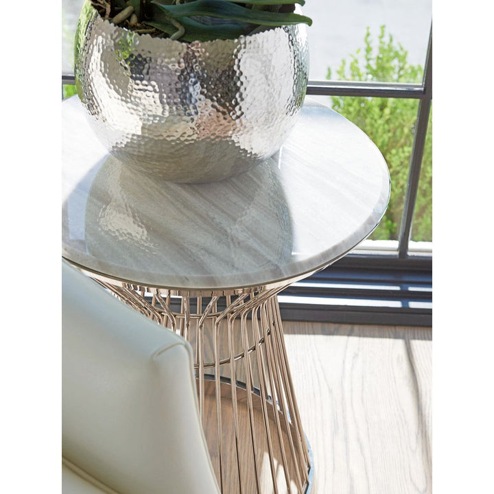 Side Tables Martini Stainless Accent Table - Platinum
