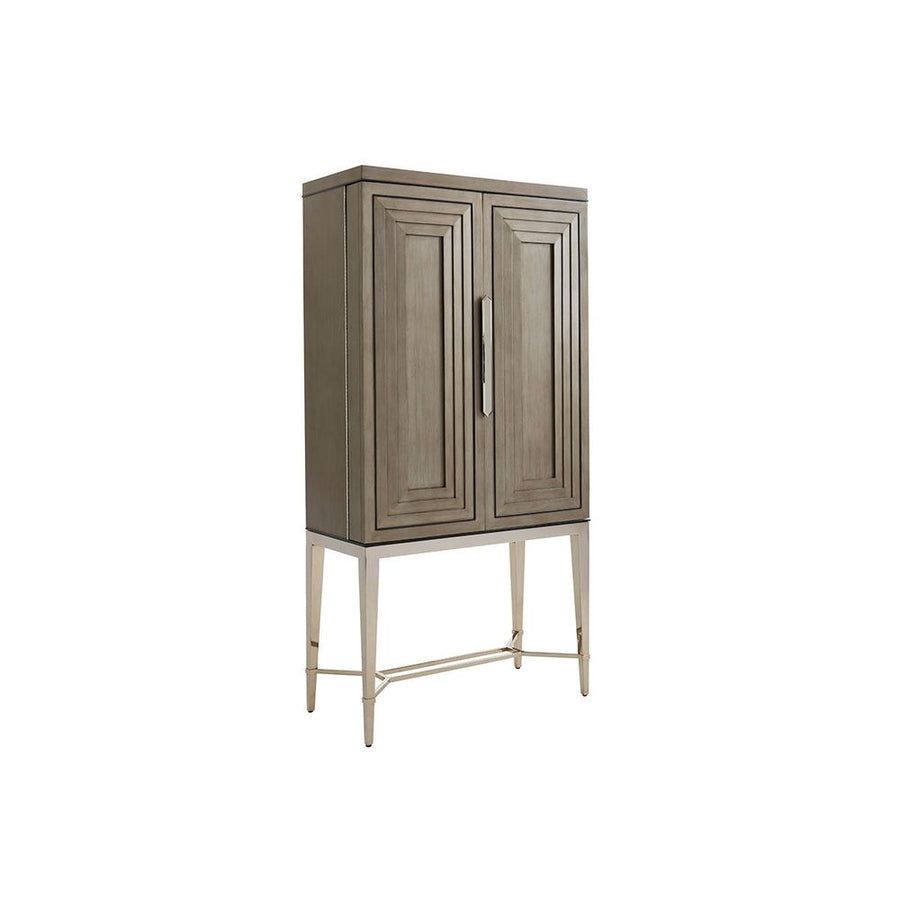 Bar Storage: Cabinets Cheval Bar Cabinet - Platinum